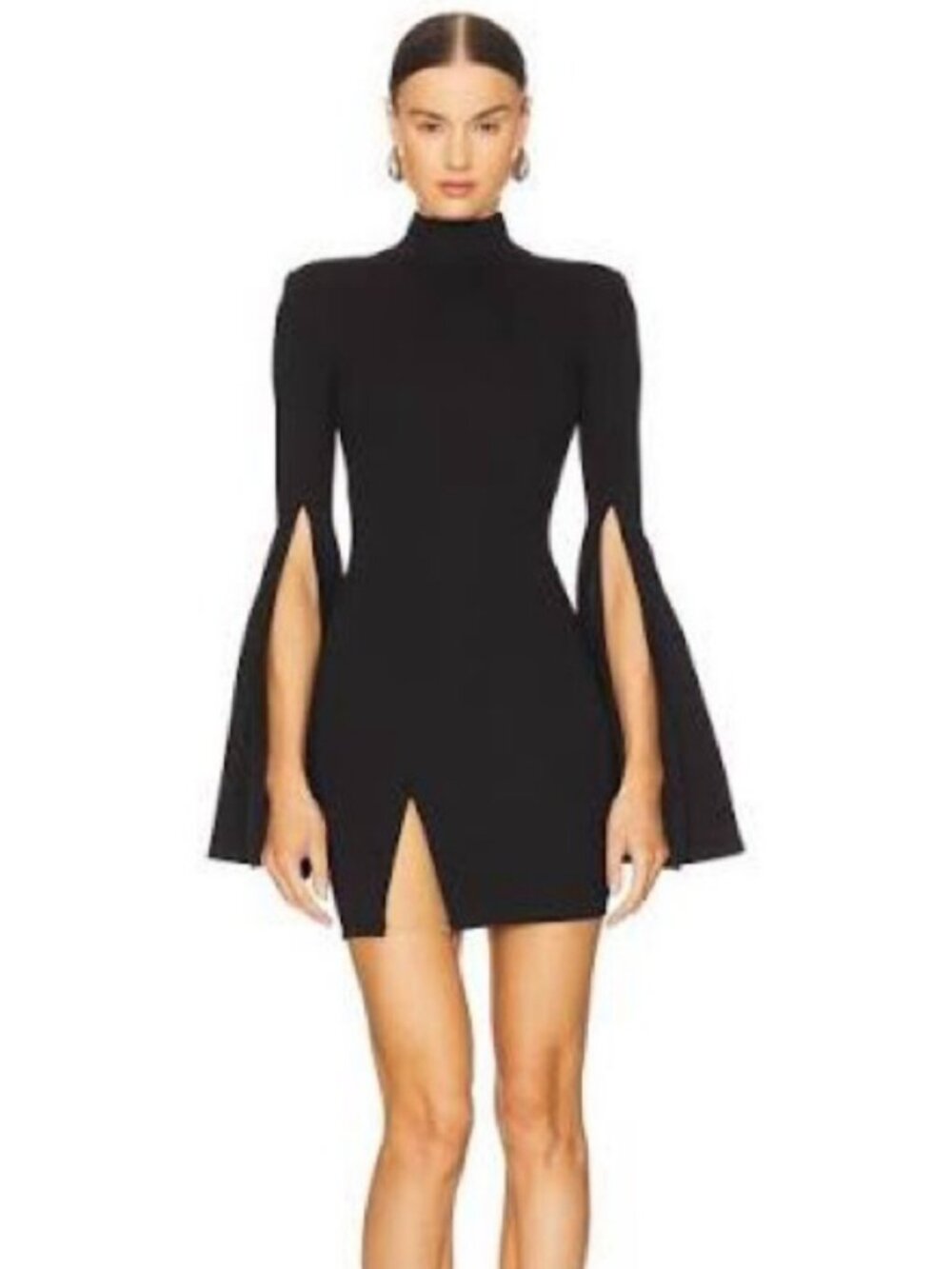 Michael Costello x Revolve Mr. Gibson Mini Dress Split Bell Sleeves Size Small